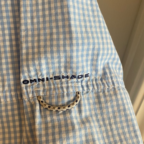 3XLT 3XT- COLUMBIA -Blue Check  Long Sleeve - SUPER BONEHEAD Omni-Shade - NWOT - Picture 4 of 9